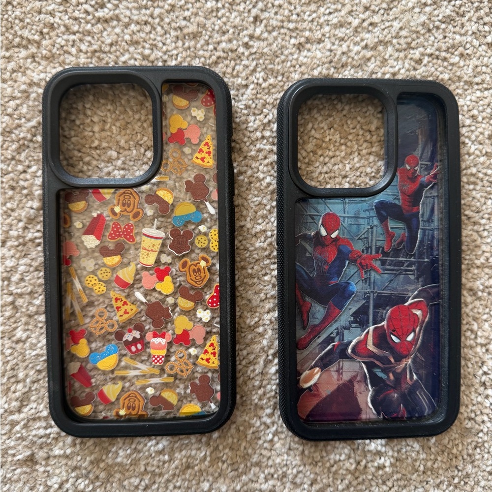 iPhone 15 Pro Disney and Spider-Man Themed Phone Cases
